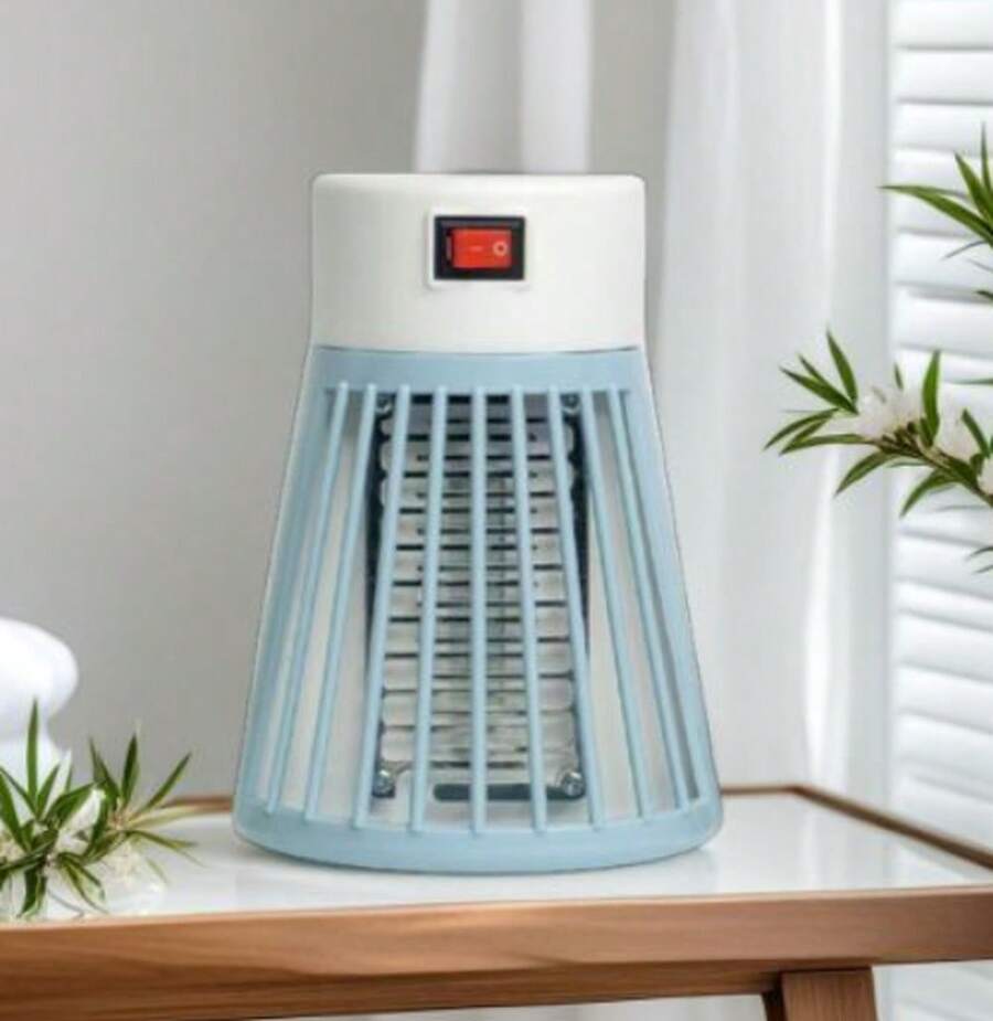 Lámpara Mata Mosquitos Eléctrica Recargable USB con Luz UV, Trampa Portátil para Insectos, Hogar, Dormitorio, Camping y Verano - Azul cielo - Ver 1
