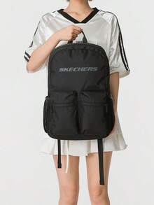 Skechers Unisex Lightweight Outdoor Backpack, 2026 Autumn New Style For Commuting And Travel, L325U089-0018 - Black - View 3