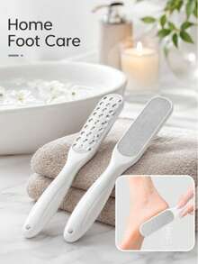 1pc "2-In-1" Painless Stainless Steel Foot Scraper & Callus Remover, For Removing Dead Skin, Calluses, Exfoliating, Scraping Foot Skin, SPA Foot Care, Foot Treatment, Anti-Splash Foot Scrubbing, Replaceable Coarse & Fine Dual Grinding Heads - Multicolor - View 6
