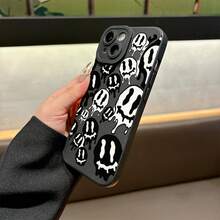 Phone Case: Eerie Dripping Smiles Visual Impact Frosted Phone Case Skin Friendly Feel Lens Full Coverage Drop Protection For IPhone 17 16 15 13 11 16 Pro 17 Pro Max 12 Pro 14 Pro Max 15 Pro Max 16 Plus 17 Air X XS And XS Max Great Gift Pick - 黑色 - 查看 5