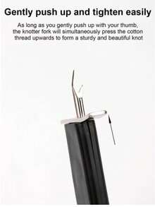 1pc DIY Jewelry Making Tool - Bead Knotting Tool, Suitable For Bracelet And Thread Crafts, Plastic Material - A - View 4