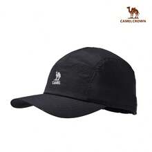 CAMEL CROWN Wide Brim Baseball Cap Sports Sun Hat Running Cycling Hiking Sun Protection Hat - Black - View 8