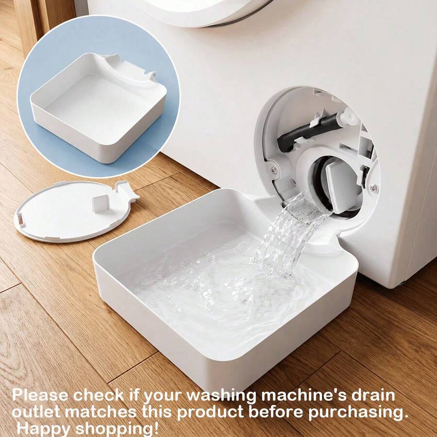 1pc Washing Machine Drain Funnel - Drip Tray For Lint Filter Cleaning, Effectively Prevents Leaks And Stains, Essential For Cleaning And Maintenance, Practical And Durable