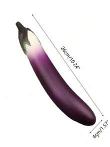 Realistic Artificial Vegetable Decor, Soft Fake Eggplant And Cucumber Replica For Display - Multicolor - View 12