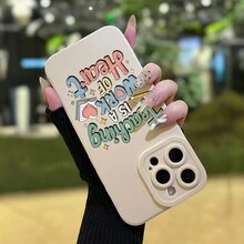 Premium Angel Eyes Phone Case With Teaching Is A Work Of Heart Pattern Cartoon Animation UV Printing Phone Cover 360 Degree Full Protection For IPhone 17 11 12 13 14 15 16 Pro Max Plus Mini For Smartphone Best Gift Lightweight And Comfortable Touch - 古董白 - 查看 9
