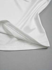 Mystra Backless Halter Neck Solid Color Sleeveless Top Casual White Summer - White - View 4