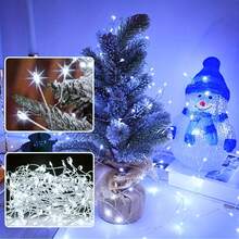 USB Powered Firework Copper Wire Fairy Lights, 3 Color Modes Warm White/Cool White/RGB, Bendable Branch Shape LED String Lights For Bouquet, Vase & Table Home Decor - Silver - View 3