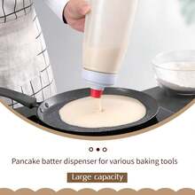 Botol Dispenser Plastik dengan Tanda Skala, Botol Dispenser Adonan Icing Anti Bocor untuk Dekorasi Pancake, Wafel, Kue Kering, Cupcake, Dispenser Saus Bumbu Tomat Mustard untuk Dapur - View 4