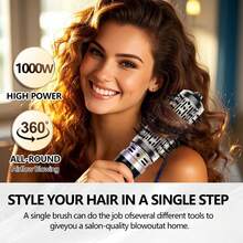 Upgraded Blow Dryer Brush Set, Hot Air Styler, Professional Hair Styling Tool | Multi-Function Styling Anti-Frizz, Anti-Static, Long-Lasting Hold, Create Voluminous Bangs/Layered Hairstyles - Multicolor - View 4