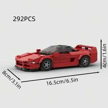 White/Red/Black MOC Supercar Racing Classic Building Block Car Model Toy Set, Educational Creative Toy For Children, DIY Car Model Kit For Adults, City Tech Champion Cup Series, Suitable As Birthday, Halloween, Christmas Gift For Boyfriend, Husband, Children, And For Collection And Home Decoration - Model - View 13
