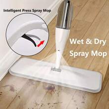 Spray Mop Microfibre Pad Floor Cleaning Mop For All Floor Types Bottle 2 Pads - Grey - View 8