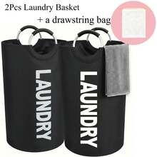1/2 Pack Large Laundry Basket With Foldable Laundry Bag, Independent High Hanger,  The Handle Ring Adopts A Half Ring Design And The Connection Is More Secure And Wear-Resistant, Halloween Costumes Basket , Decoración Navideña 2026 - View 20