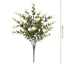 Outdoor Artificial Flowers - UV Resistant And Fade-Resistant Faux Flowers, 10 Bundles Waterproof Artificial Flowers, Suitable For Garden, Yard, Patio, Wedding And Home Decor - White - View 2