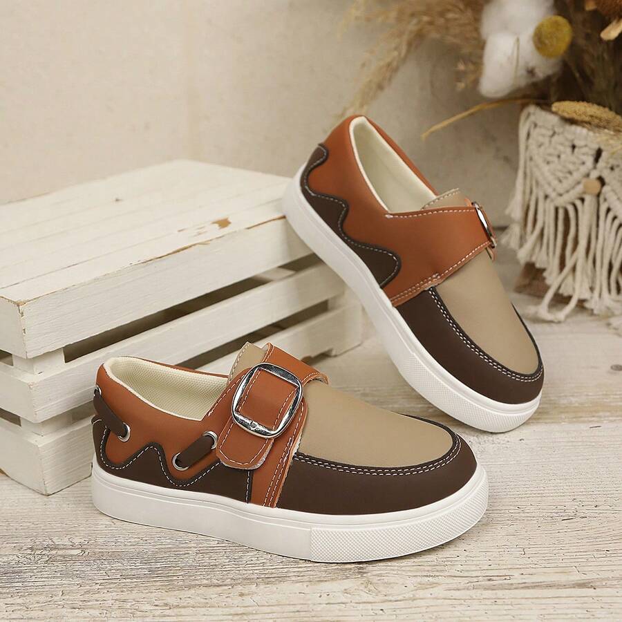 Thick Sole Slip-On Casual Loafers - Mocha Brown - View 1