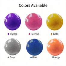 15cm/5.29inch Glitter Rhythmic Gymnastics Ball, Low‑Bounce Thickened Burst‑Proof Gym Ball With Air Pump, Slightly Tacky Surface For Secure Grip, For Beginner Home Practice, 6 Colors Optional - Multicolor - View 6