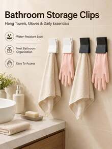 1/2pcs Dishwashing Glove Hooks, Lightweight Rubber Glove Storage Rack, Suitable For Kitchen And Laundry Room, Multi-Functional Glove Storage Rack With Clips, Can Hang Rags And Accessories, Suitable For Bathroom Countertop And Dormitory Glove Rack - Multicolor - View 7
