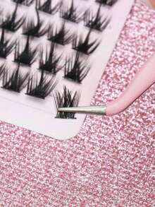 Multi-Piece Black Powder False Eyelash Tweezers Eyelash Tools Eyelash Trimmer Eyelash Transplant Eyelash Curler Dolphin Gold Feather Clip High Precision Blooming Tweezers - / - View 3