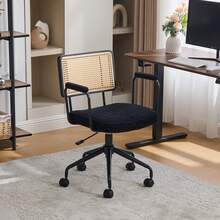 Dining Chair Black Made Of Chenille For Dining Room And Kitchen - Black - View 2