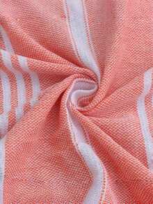Classic Series Durable Non-Shrink Turkish Tassel Beach Towel, Multiple Sizes, Travel Striped Sports Towel, Bath Towel, Suitable For Spring And Summer Travel - Dusty Blue - View 4