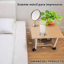Mesa para Impresora, Soporte para Impresora, Soporte para Impresora de 2 Niveles, Carrito de Impresora, Soporte para Carrito de Impresora Rodante para El Blanco - Multicolor - Ver 4