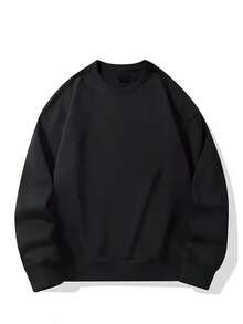 NO RISE NO START American Retro Abstract Portrait  Loose-Fit Printed Niche Sweatshirt - 黑色 - 查看 3