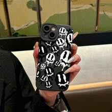 Phone Case: Eerie Dripping Smiles Visual Impact Frosted Phone Case Skin Friendly Feel Lens Full Coverage Drop Protection For IPhone 17 16 15 13 11 16 Pro 17 Pro Max 12 Pro 14 Pro Max 15 Pro Max 16 Plus 17 Air X XS And XS Max Great Gift Pick - 黑色 - 查看 6