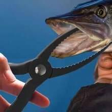 1件裝魚類控制鉗，耐用防滑手柄魚夾，釣魚鉗控制鉗，抓握牢固－釣魚愛好者與釣魚迷必備工具，釣魚工具，非電動，無需電力，便攜式戶外工具 - 控魚夾 - 查看 2