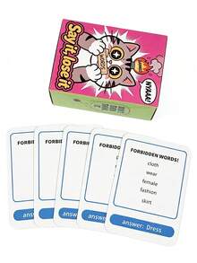 1 Box Say It Lose It Party Card Game - Fun Forbidden Word Challenge For Adult Game Night, Holiday Gatherings & Christmas Party Icebreaker Entertainment - Multicolor - View 5