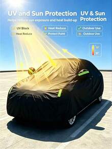 All-Season Car Cover, Sun Protection, UV Resistant, Waterproof, Dustproof, Heat Resistant, PEVA Material, Multiple Sizes Available - Multicolor - View 2