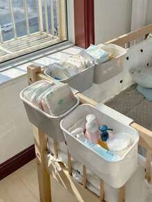 Kotak Penyimpanan Popok Bayi, Keranjang Penyimpanan Gantung Samping Tempat Tidur, Kotak Penyimpanan, Tempat Sampah Gantung, Tas Penyimpanan Samping Tempat Tidur, Keranjang Penyimpanan Samping Tempat Tidur, Tempat Sampah Gantung - MultiWarna - View 1