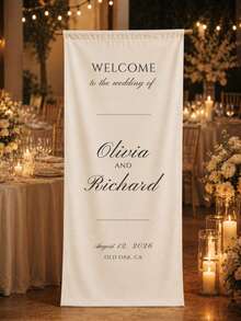 Wedding Fabric Welcome Banner, Bohemian Wedding, Bridal Shower Sign, Personalized Name, Customized Minimalist Welcome Sign, Wedding Decor - Multicolor - View 8