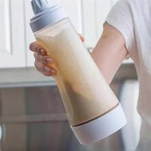 Botol Dispenser Plastik dengan Tanda Skala, Botol Dispenser Adonan Icing Anti Bocor untuk Dekorasi Pancake, Wafel, Kue Kering, Cupcake, Dispenser Saus Bumbu Tomat Mustard untuk Dapur - View 9