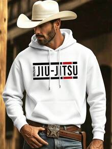 Men's Brazilian Jiu-Jitsu Sweatshirt, High Quality Fabric, Eye-Catching Print, Casual, Breathable. - White - View 1