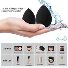 Set Alat Rias Lengkap 24 Buah Warna Hitam Perak, 20 Buah Kuas Rias Profesional & Spons Rias Berbagai Ukuran - MultiWarna - View 8
