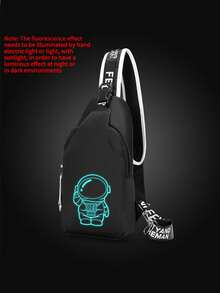 2pcs Shark Backpack + Chest Bag Set, Large Capacity Oversized Backpack, Personalized Full Print School Bag, Suitable For School, Crossbody, - Multicolor - View 3