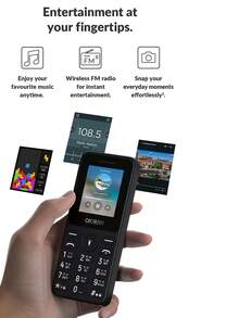 TCL Alcatel 1023 功能手機 4MB ROM + 8MB RAM，0.08MP 後置相機，1030mAh 電池 11 天待機時間，1.8 吋螢幕，Type C 接口，手電筒、鬧鐘、計算機和錄音機，音樂，無線 FM 收音機，3.5mm 音訊插孔，2 SIM + 1 SD 卡，僅支持 2G 連接。2G 頻段：900/1800，請注意適用頻段。 - 灰色 - 查看 6