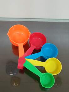 Kit 5 Peças Copos Medidores para Cozinha Mino Plástico Color Água Suco Drink Caipirinha Bar Festa - Multicolorido - Visão 10