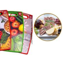 Tabua de Corte Estampada para Carne e Legumes Frutas Ultra Resistente Utensílios de Cozinha - Multicolorido - Visão 9