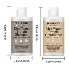 SUMIFANG Rice Water Protein Strengthening Hair Care Set 200ml*2 – Protein Air Beras + Keratin + Minyak Kelapa – Menguatkan Rambut Tipis dan Rusak, Menambah Volume Akar Rambut, Ringan dan Lentur - Sampo + Kondisioner - View 9