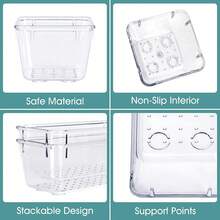 Drawer Organizer Set 25 PCS Transparent Plastic Trays, Stackable Storage Bins With Custom Layout Function, Multi Purpose Organizer For Makeup Brushes Lipsticks Jewelry Kitchen Accessories Bathroom Supplies And Desk Items - Clear - View 3