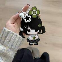 10pcs/Original Pixel Style Acrylic Keychain Cute Cartoon Girl Heart Bag Charm Student Gift Hanging Decoration Multiple Styles Available - Multicolor - View 1