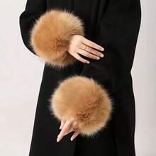 Women's Fashion Winter Warm Faux Fur Elastic Wrist Sleeves | Women's Solid Color Plush Arm Warmers, Suitable For Winter Clothing, Dresses And Daily Wear - Multicolor - View 11