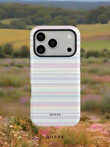 GIIPPA 1pc Pink Tone Horizontal Stripe Mixed Pattern Design, Phone 17 Pro Max Phone Case, Compatible With Phone 16 Pro Max, 15 Pro Max, 14 Pro Max, Korean Style High-End Fashion Fun Phone Case, Suitable For 11/12/13/14/15/16 Pro Max Plus, Elegant Design For Men And Women, Perfect Gift For Girlfriend On Christmas, Valentine's Day, Easter, Wedding Season And Birthday! - Multicolor - View 7