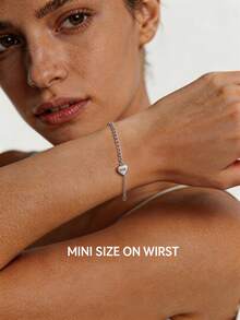 1/5/10/20pcs S925 Sterling Silver Bracelet Necklace Extension Chain, With Connector And Round Heart Shape, For Jewelry Making, Bracelet Necklace Connector Repair - Heart Tail Chain Style - View 3