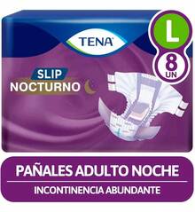 Pañales descartables para adultos Tena slip nocturno talla g 8 piezas - Blanco - Ver 6