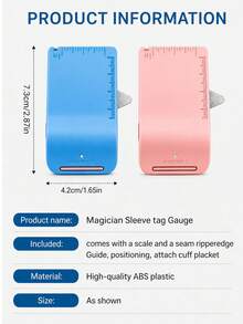 Magnetic Sewing Ruler With Scale And Seam Ripper, 3rd Generation Multi-Function Sewing Tool Set, Flat Magnetic Edge Guide Ruler With Ribbed Fixing Function, Suitable For Straight Stitching, Includes 5 Sewing Threaders (Random Color), Suitable For Quilting - Multicolor - View 3