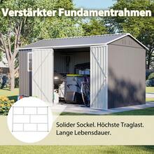 Storage Shed Grey Made Of Metal For Garden And Outdoor - Grey - View 3