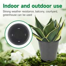 10-Pack 2-Gallon Black Round Flower Pots With Drainage – Perfect For Seedlings, Cuttings, Succulents, And Germination, Reusable For Patio, Lawn, Garden, Indoors And Outdoors. - 黑色 - 查看 7