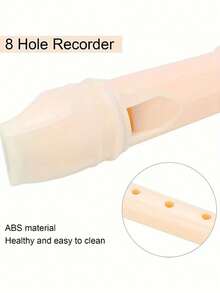 Sáo Recorder nhựa trắng 8 lỗ, dành cho người mới bắt đầu, cao độ kiểu Đức, nhạc cụ biểu diễn chuyên nghiệp, luyện tập cho học sinh, kèm thanh vệ sinh - Nhiều màu - Xem 10