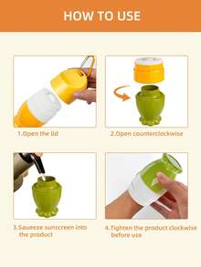 INYUSUN 1pc Portable Refillable Sunscreen Applicator Roller, Detachable For Outdoor Use, Hook And Loop Replaceable Sponge, Suitable For Outdoor Travel, Beach Sunbathing, Home Bathroom (With Spare Sponge) Dispenser Bottle, Travel Bottle Set - View 7
